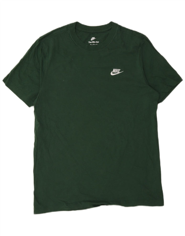 Nike Herren T-Shirt Top aus mittelgrüner Baumwolle
