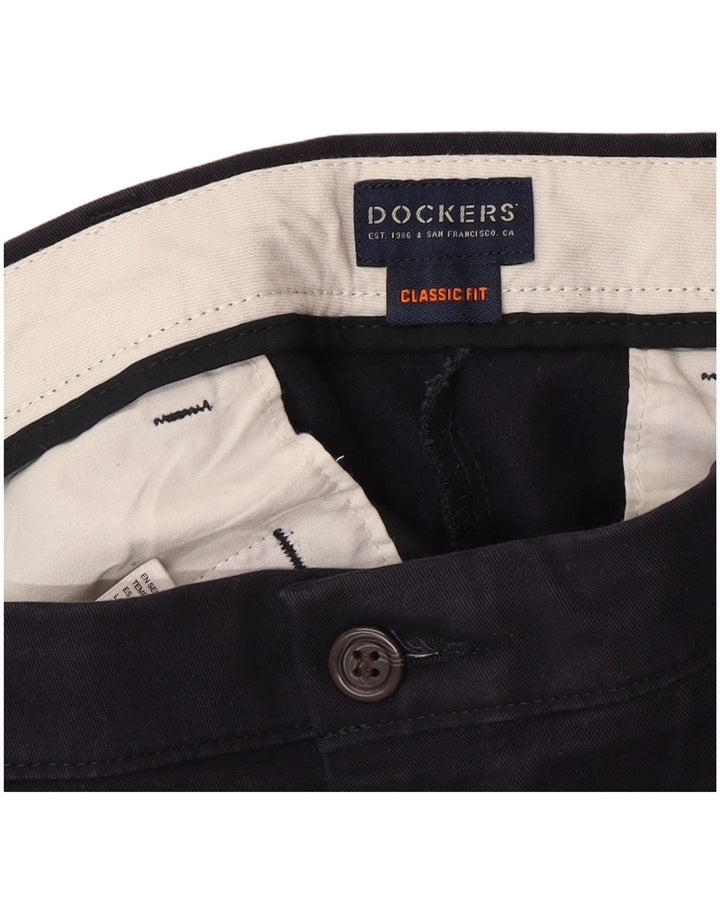 DOCKERS Herren-Chinohose mit klassischer Passform, W34, L30, Marineblau, Baumwolle, klassisch