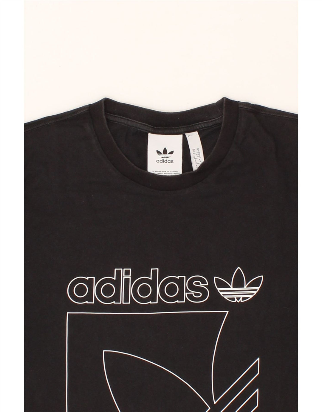 ADIDAS Mens Graphic T-Shirt Top Small Black Cotton Vintage Adidas and Second-Hand Adidas from Messina Hembry 