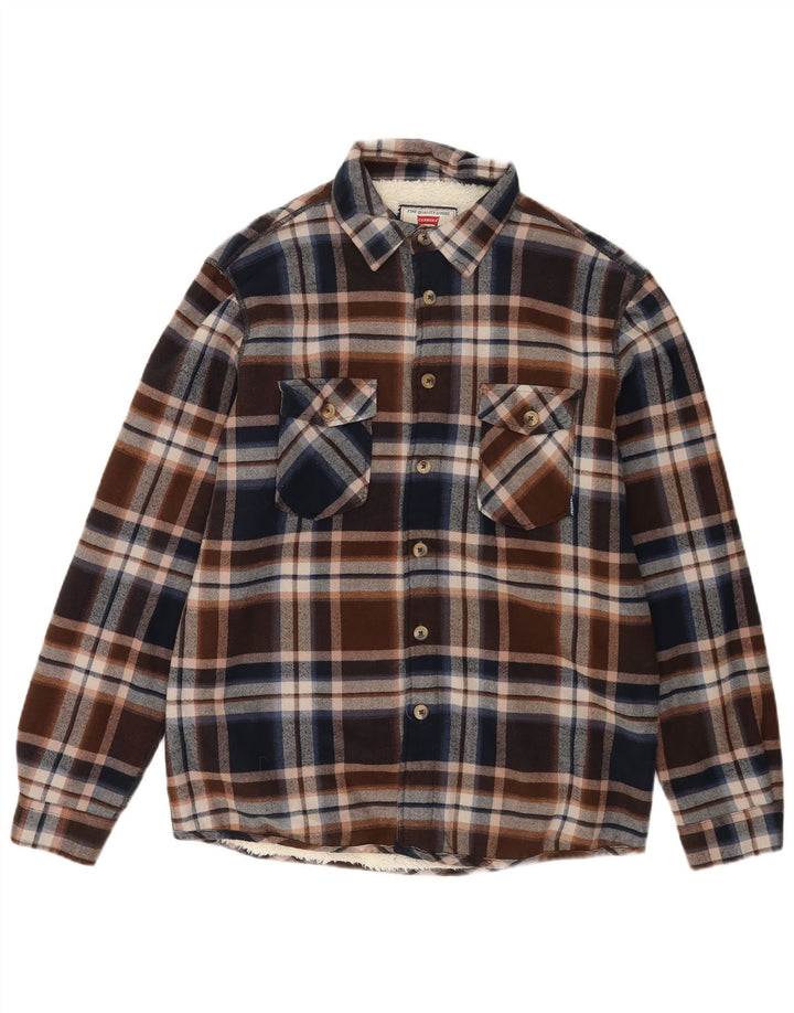 Carrera Herren Lumberjack Flanellhemd Mittelbraun kariert