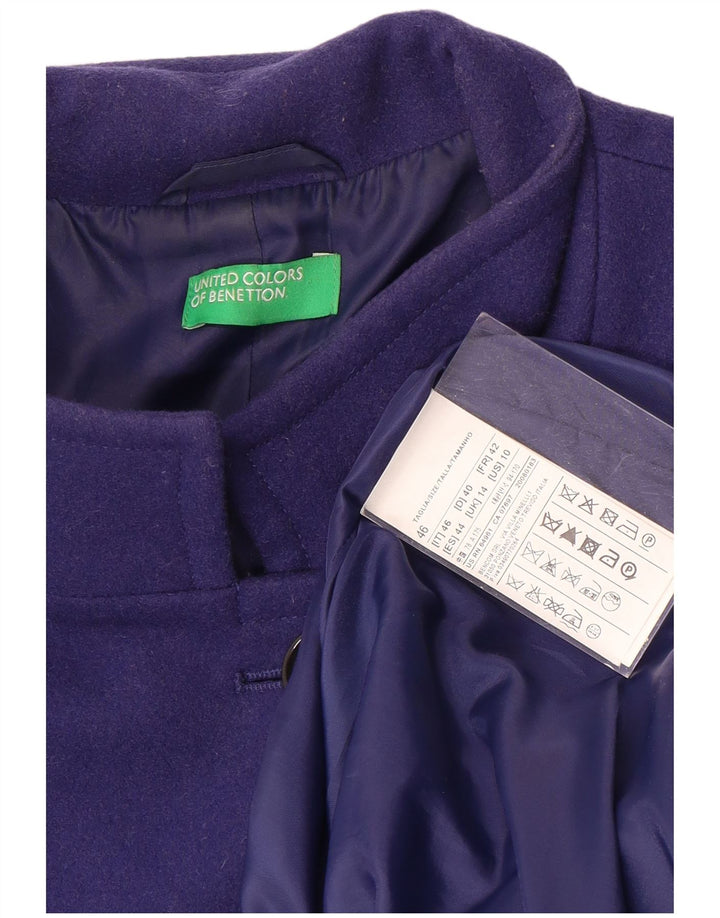 Benetton Damenmantel UK 14 Large Lila Wolle