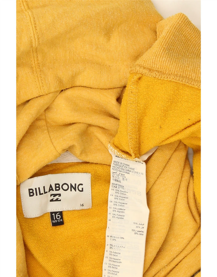 Billabong Kapuzenpullover für Jungen, 15–16 Jahre, gelbes Polyester