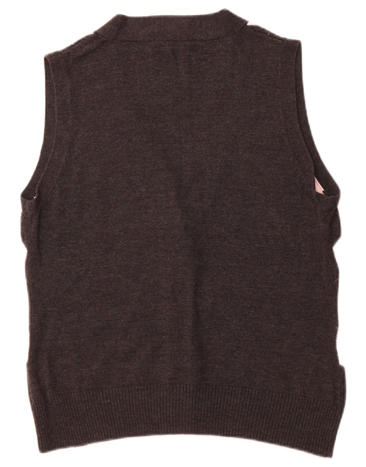 TOM TAILOR Damen Crop Cardigan Pullover UK 18 XL Schwarz Argyle/Diamant