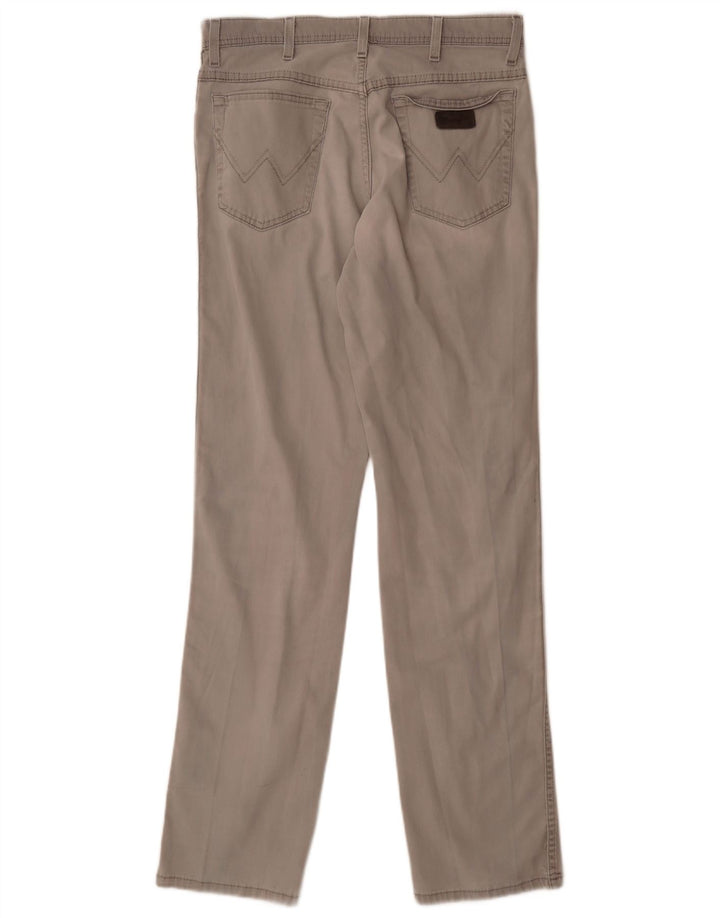 Wrangler Herren Texas Stretch Straight Jeans W33 L34 Graue Baumwolle