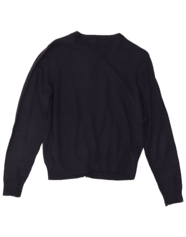 Marks & Spencer Damen-Cardigan-Pullover UK 14 Große marineblaue Viskose