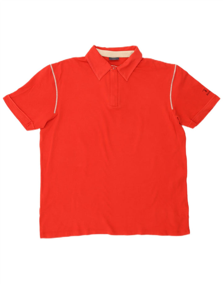 Trussardi Herren-Poloshirt 2XL aus roter Baumwolle