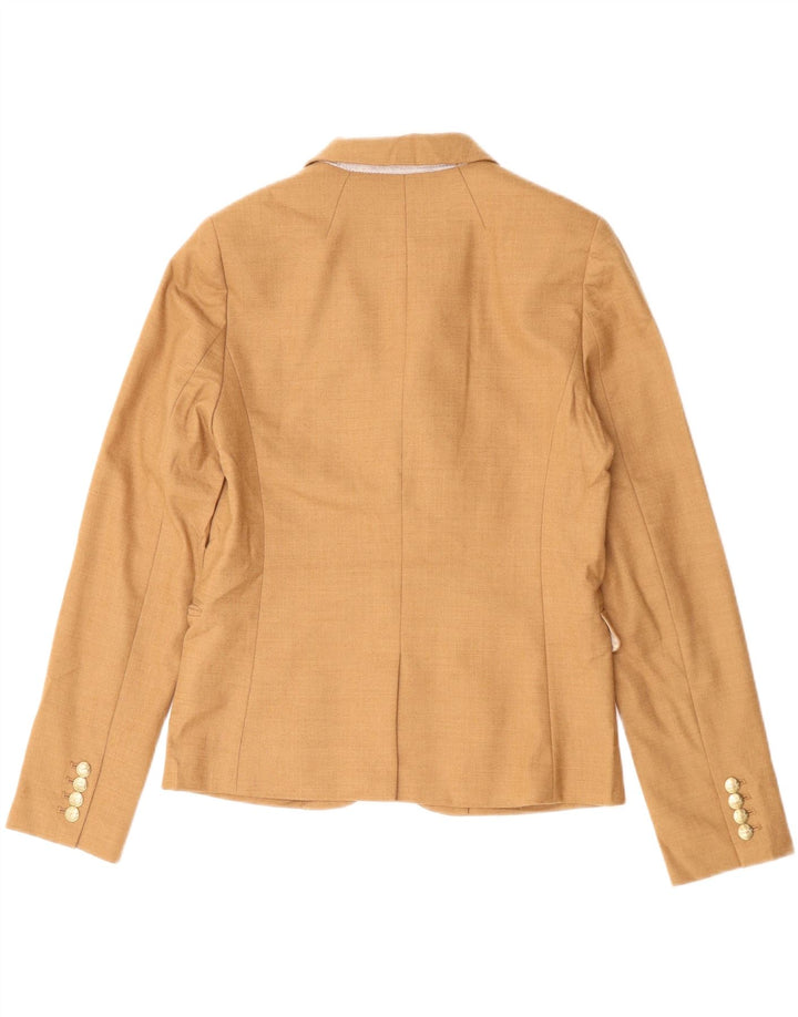 J. Crew Damen-Blazerjacke mit 2 Knöpfen, US 6, mittelbraune Wolle