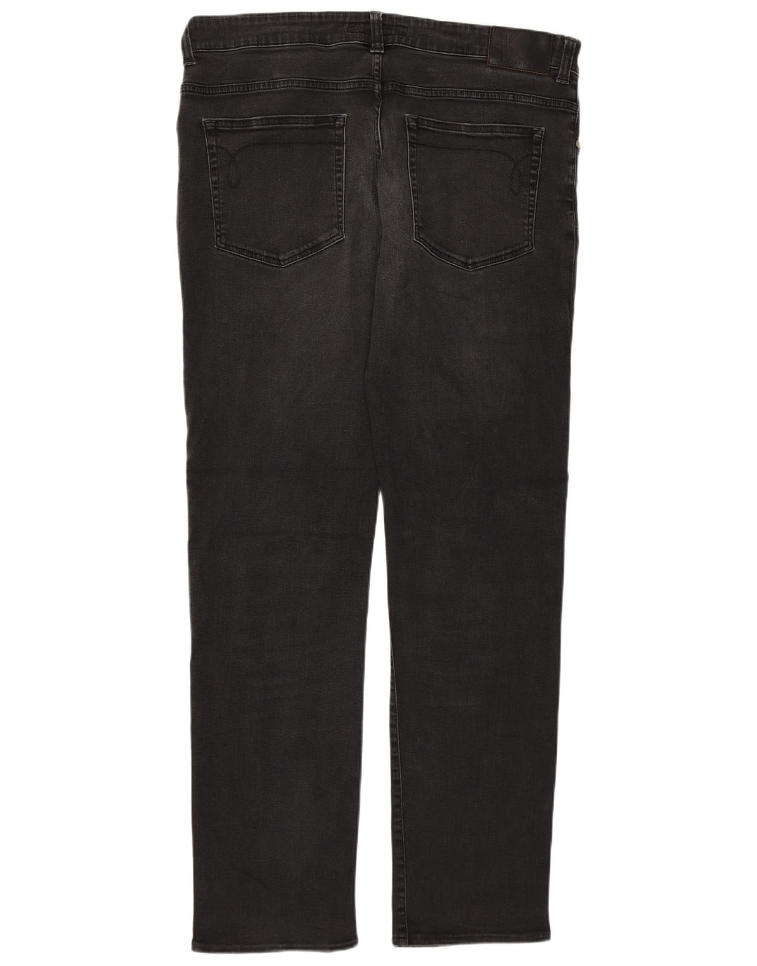 Calvin Klein Herren Straight Jeans W36 L32 Graue Baumwolle