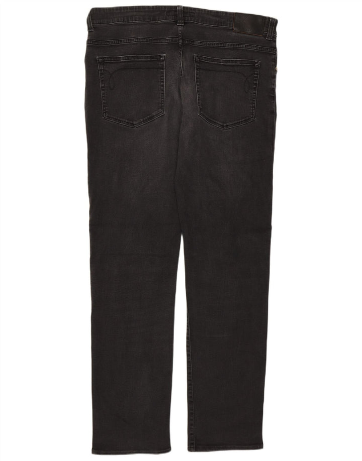 Calvin Klein Herren Straight Jeans W36 L32 Graue Baumwolle