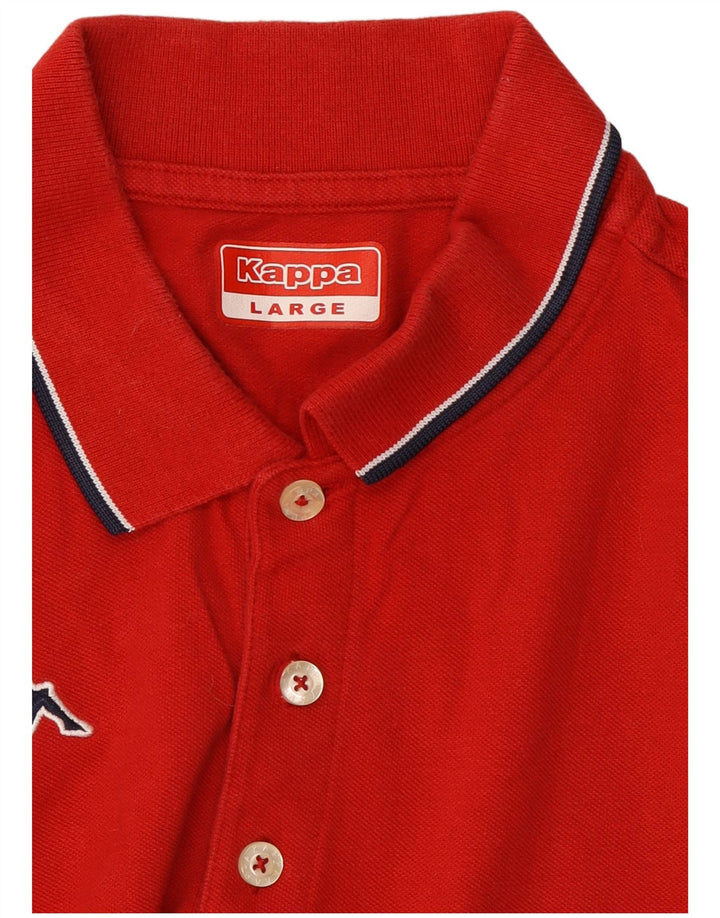 Kappa Herren Poloshirt Large Rot