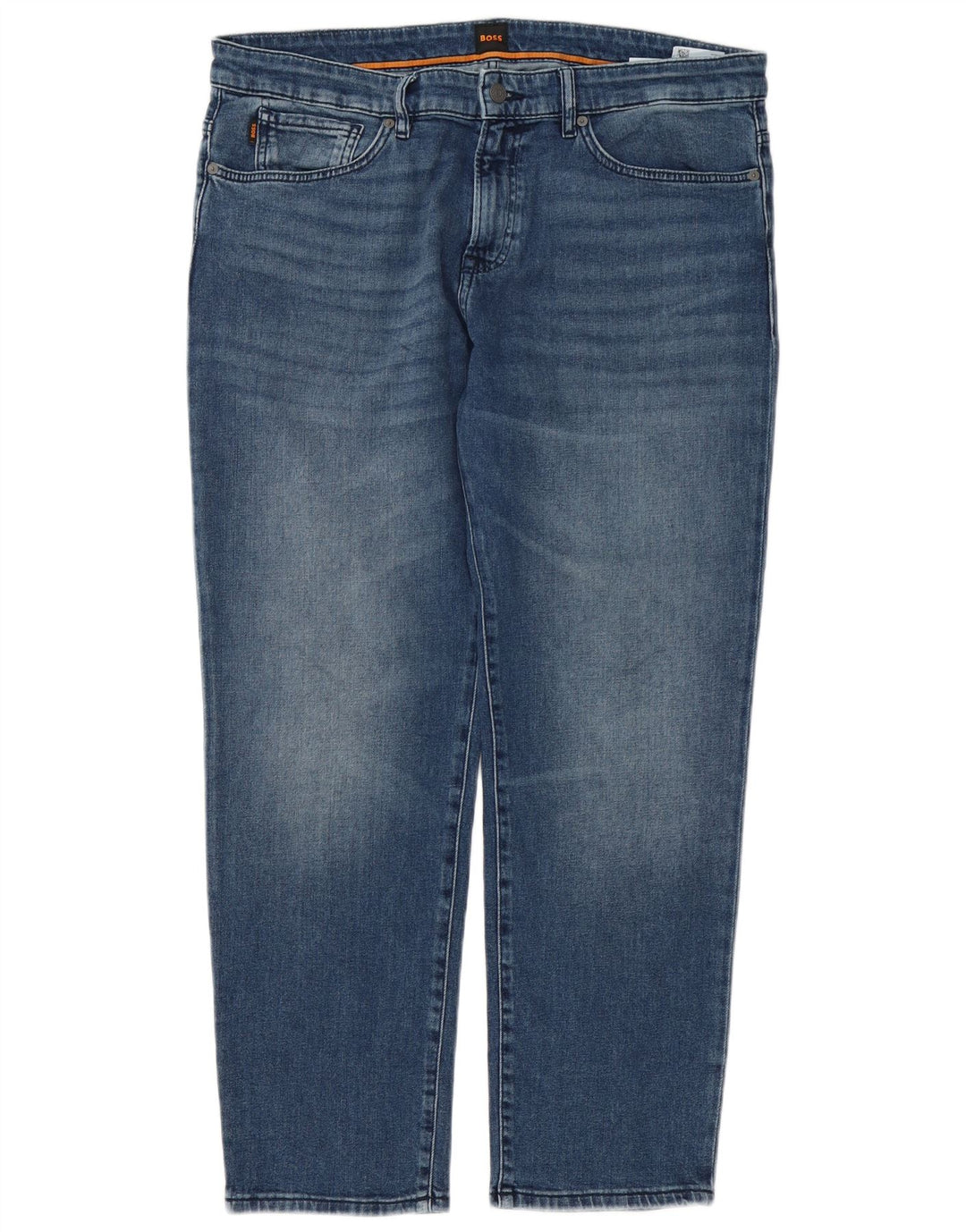Hugo Boss Herren-Jeans mit normaler Passform, gerade Passform, W30, L30, Blau, Baumwolle