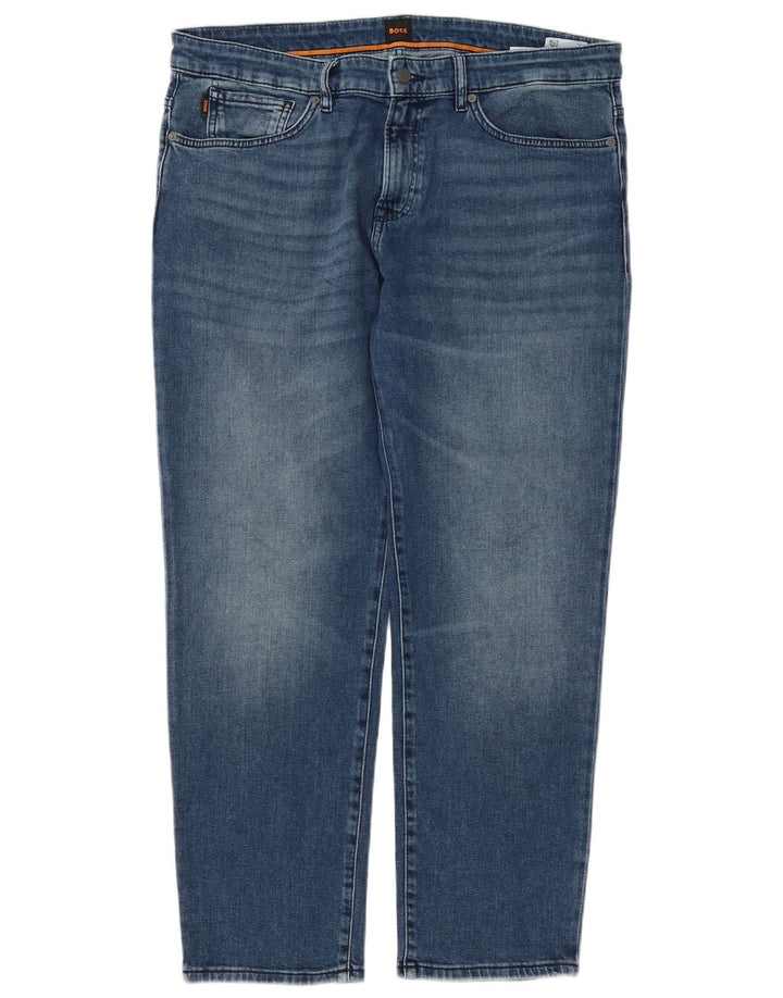 Hugo Boss Herren-Jeans mit normaler Passform, gerade Passform, W30, L30, Blau, Baumwolle