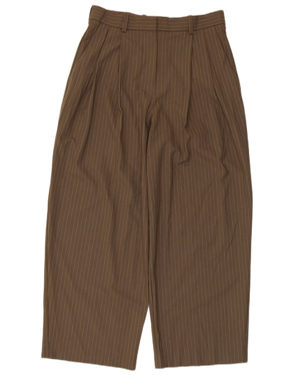 Marks & Spencer Damen Chinohose UK 14 Large W32 L29 Braun gestreift