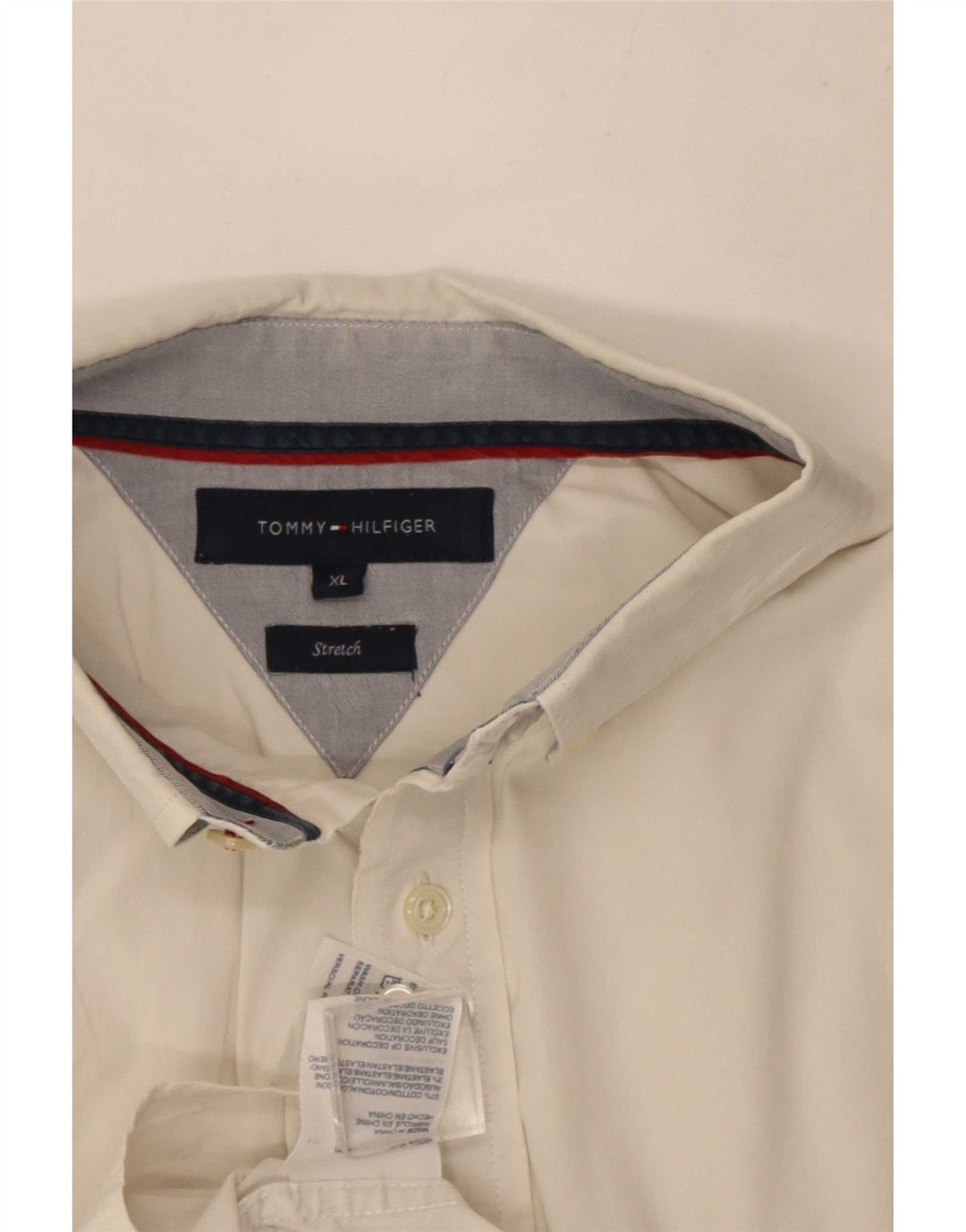 Tommy Hilfiger Herrenhemd XL, weiße Baumwolle