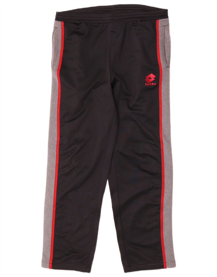 LOTTO Herren-Trainingsanzug mit Grafik, Größe S, Schwarz, Farbblock-Polyester