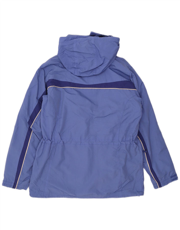 L.L.BEAN Damen-Windbreakerjacke mit Kapuze, UK 14, Mittelblau, Farbblock