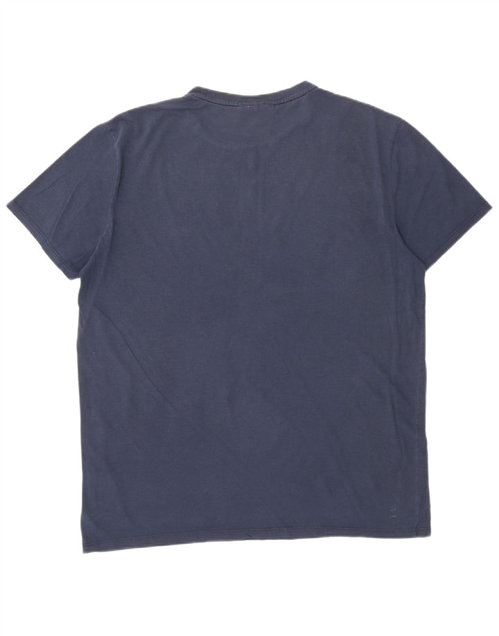 Lacoste Herren T-Shirt Top Large Marineblau Baumwolle