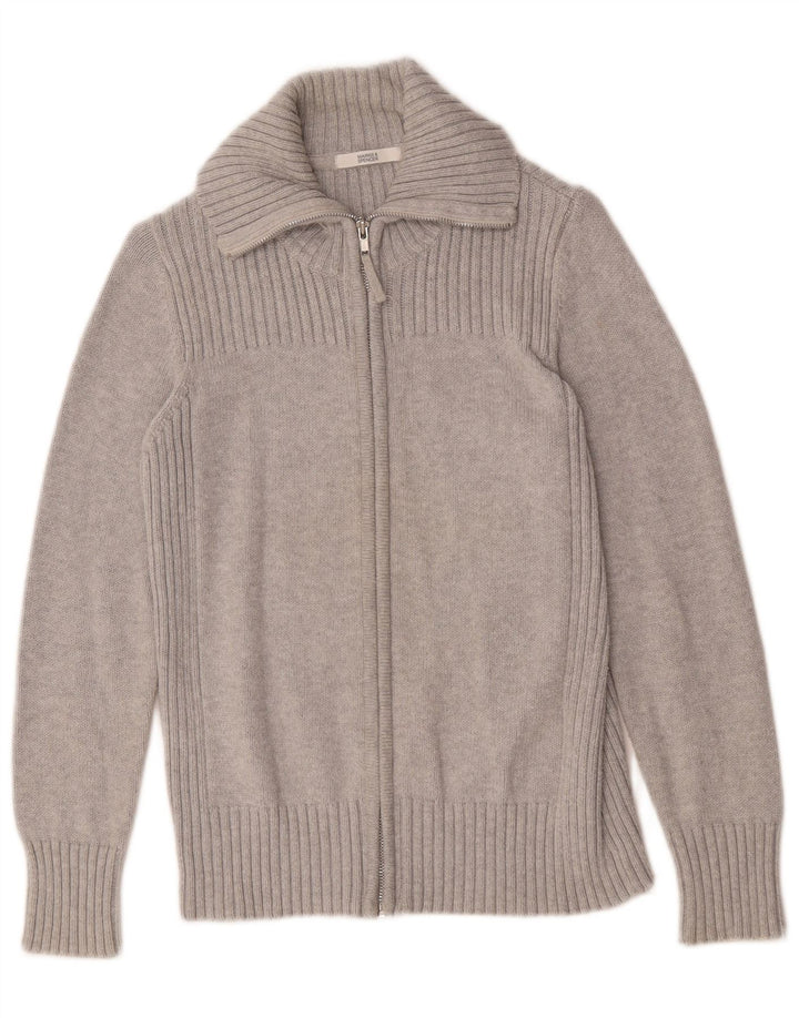 Marks & Spencer Damen-Cardigan-Pullover UK 14 Große graue Baumwolle