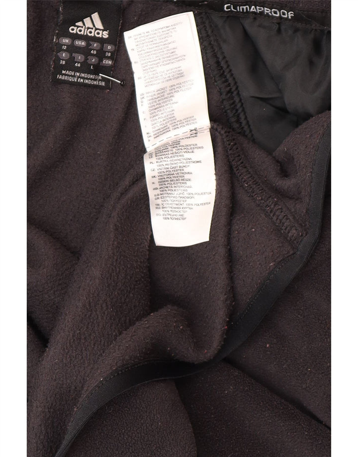 Adidas Damen Clima Proof Fleecejacke UK 12 Medium Schwarz Polyester