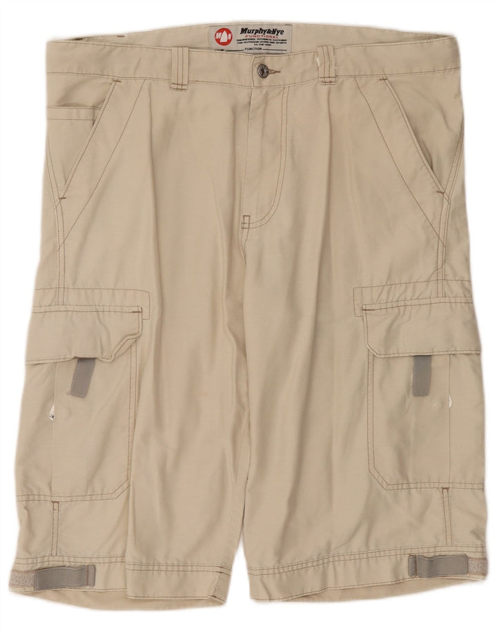 Murphy & Nye Herren Cargoshorts W38 XL Beige Baumwolle