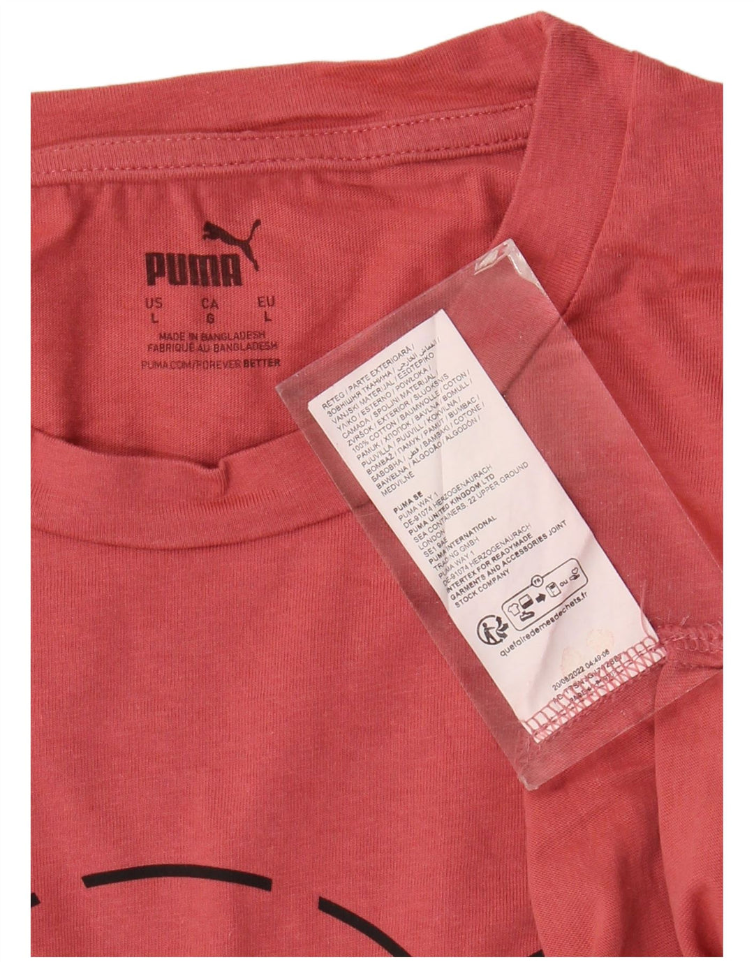 Puma Herren Grafik T-Shirt Top Große rote Baumwolle