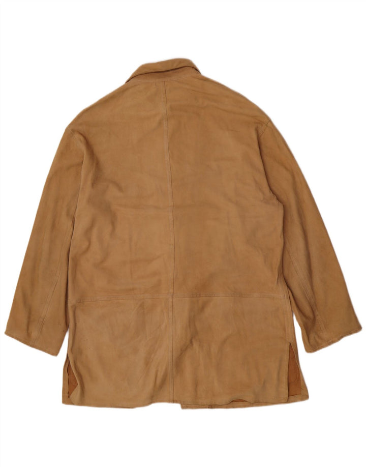 Enrico Mandelli Damen Lederjacke UK 18 XL Braun Klassisch