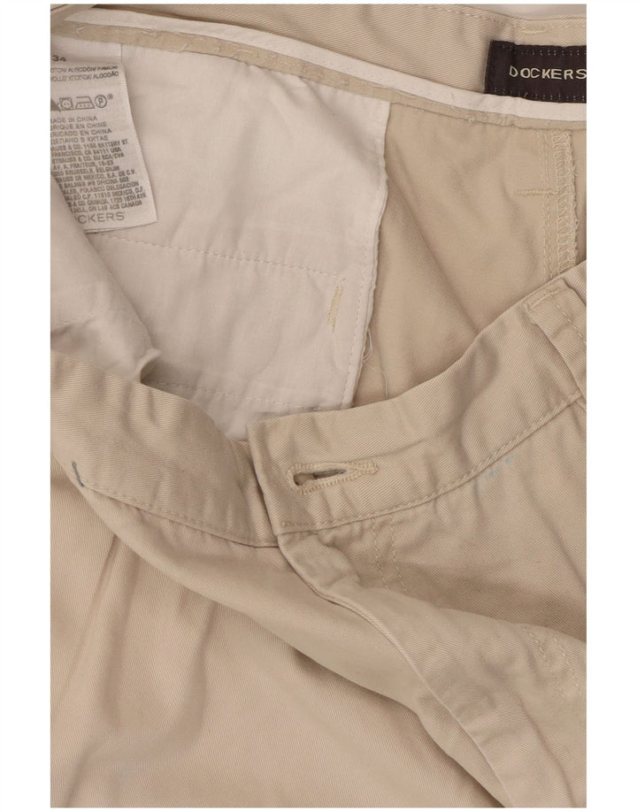 Dockers Herren Cargoshorts W34 Large Beige Baumwolle