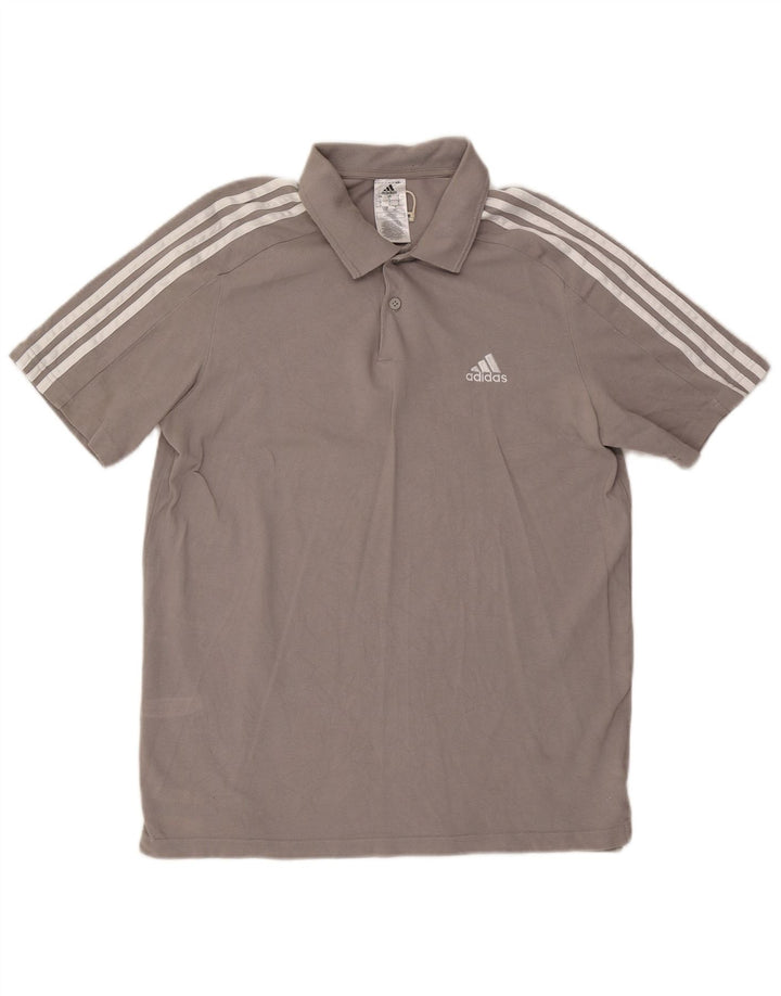 Adidas Herren Poloshirt Große graue Baumwolle