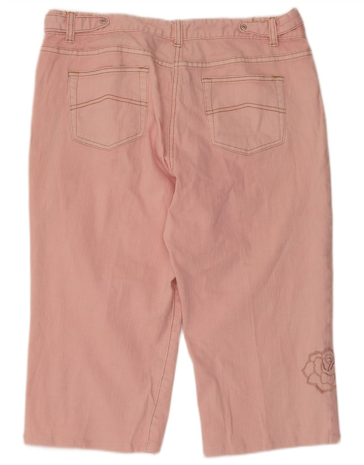 M&Co Damen-Bermudashorts, normal, W36, XL, rosa geblümt