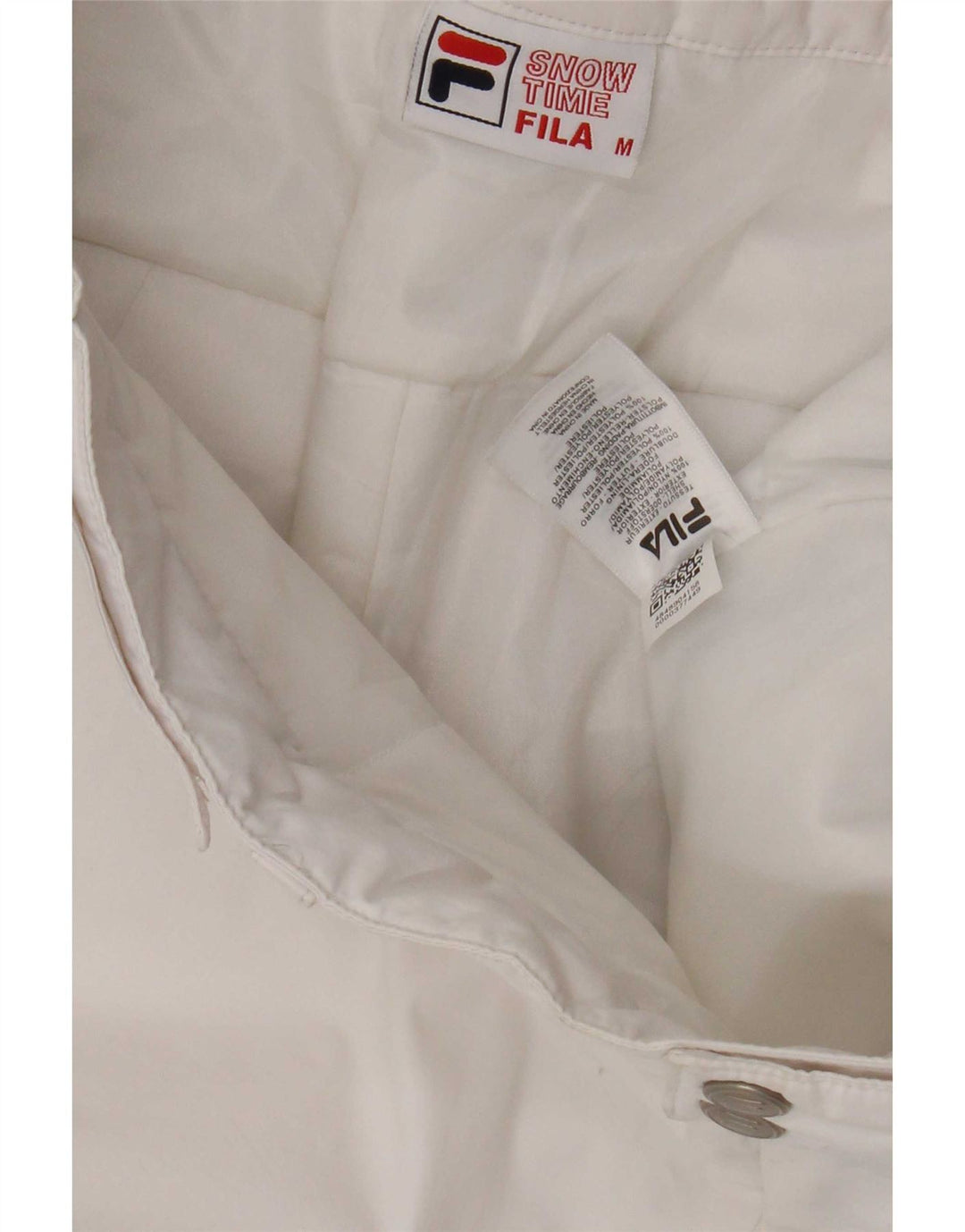 Fila Herren-Skihose, mittelweißes Colourblock-Nylon