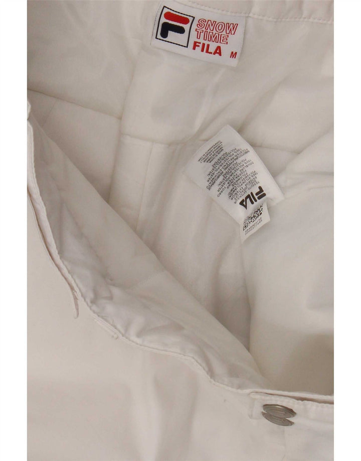 Fila Herren-Skihose, mittelweißes Colourblock-Nylon