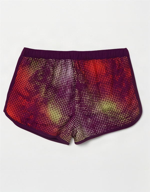 Adidas Damen Climalite Sport Shorts UK 10 Small Purple Spotted