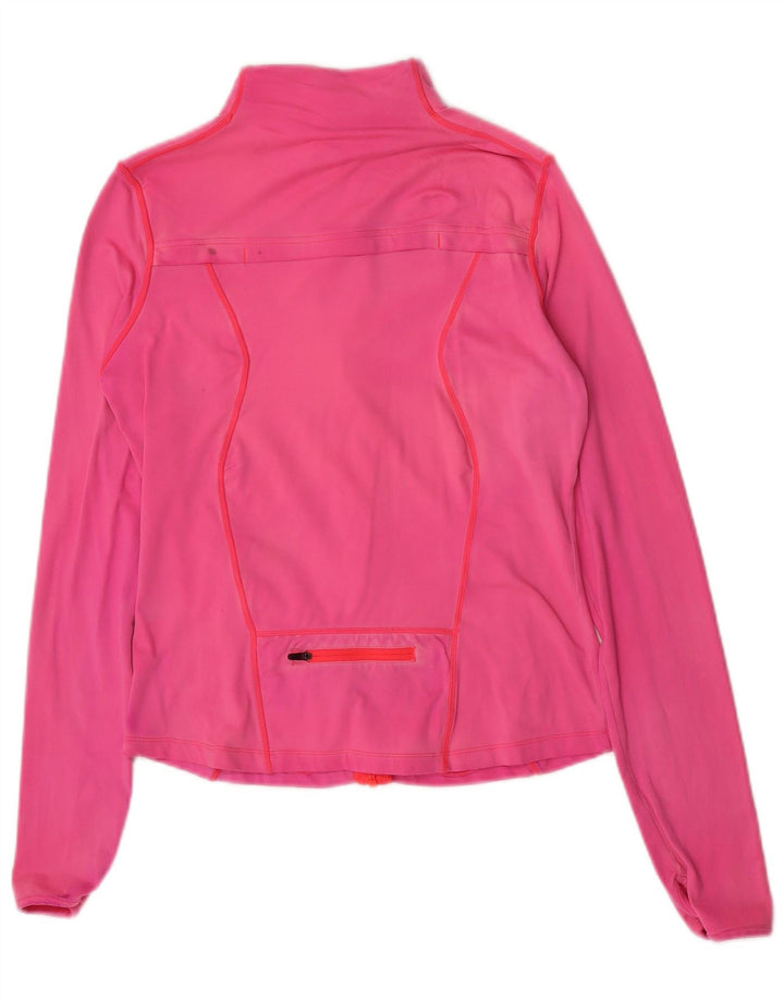 Ellesse Womens Trainingsanzug Top Jacke UK 12 Mittelrosa Nylon