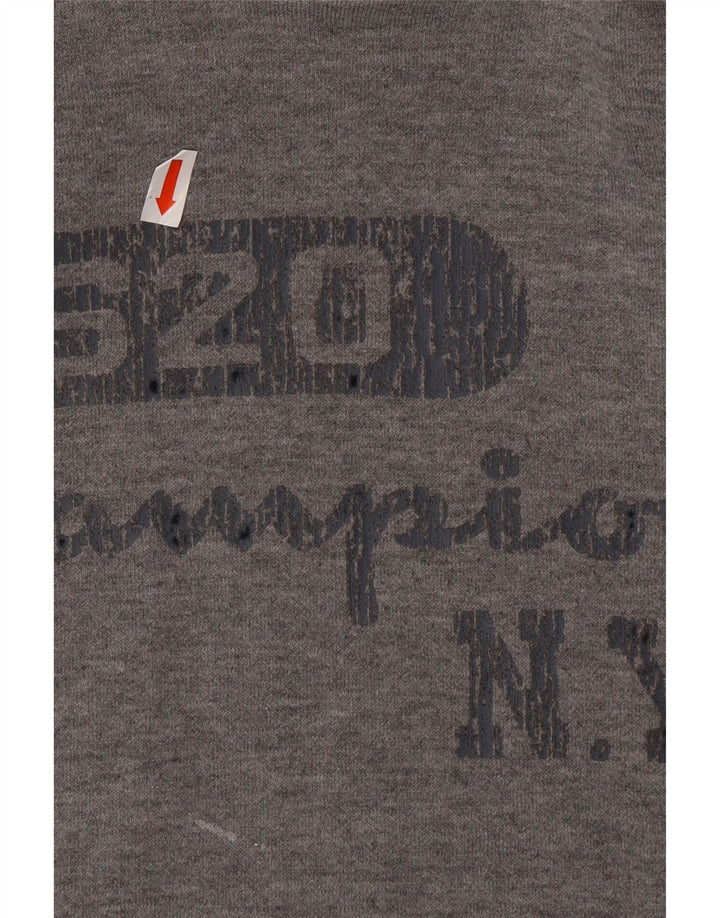 CHAMPION Herren-Kapuzenpullover mit Grafik, mittelgraue Baumwolle