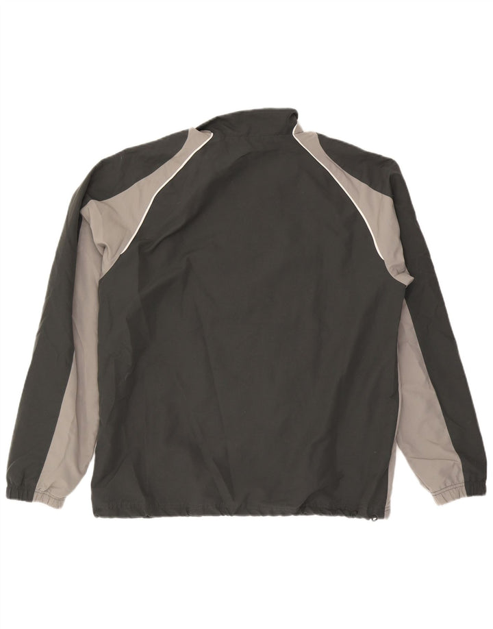 Reebok Herren-Trainingsanzug-Top-Jacke, großes schwarzes Farbblock-Polyester