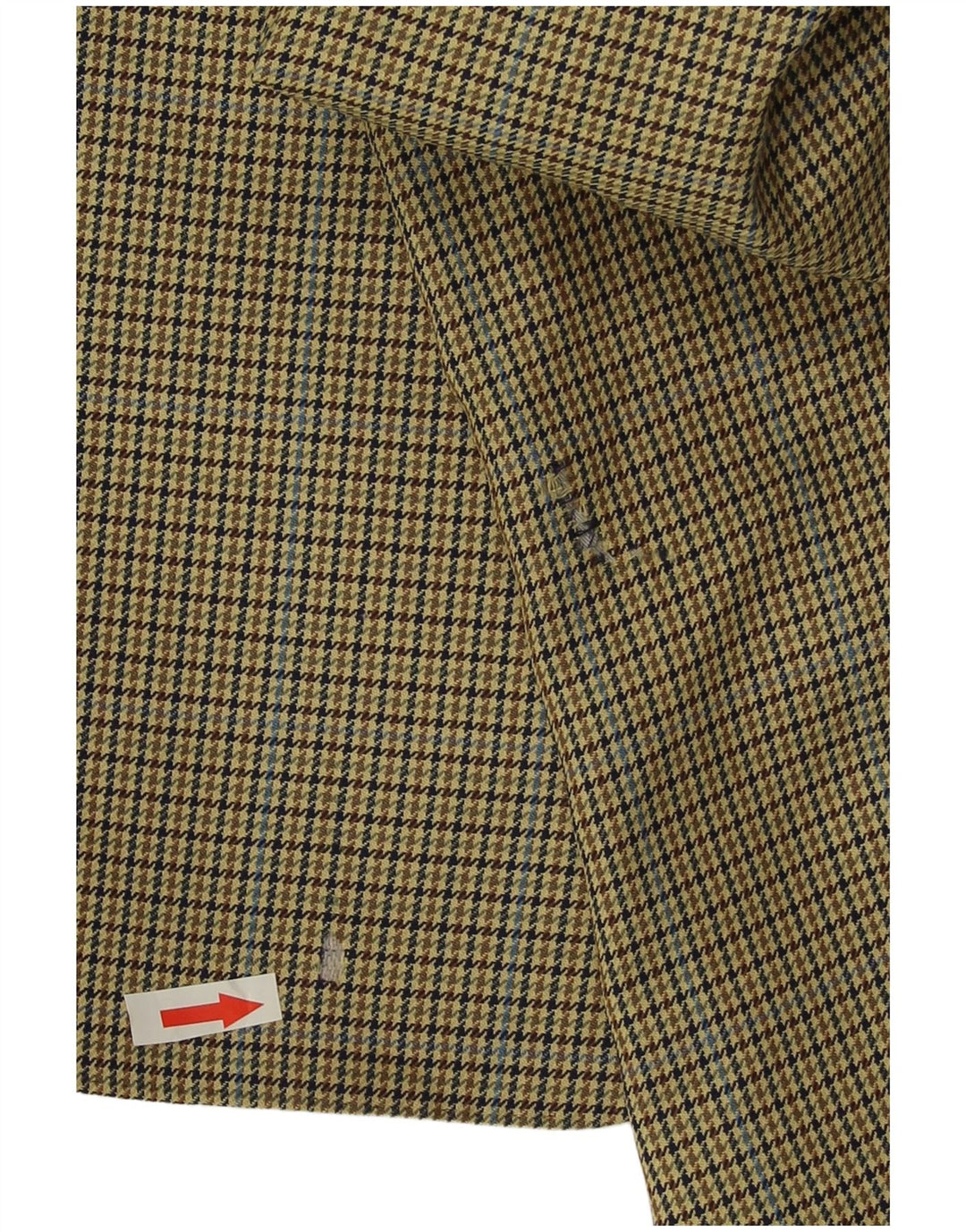 Burberry Herren Blazer Jacke EU 48 Mittelgelbe Hahnentritt-Schurwolle