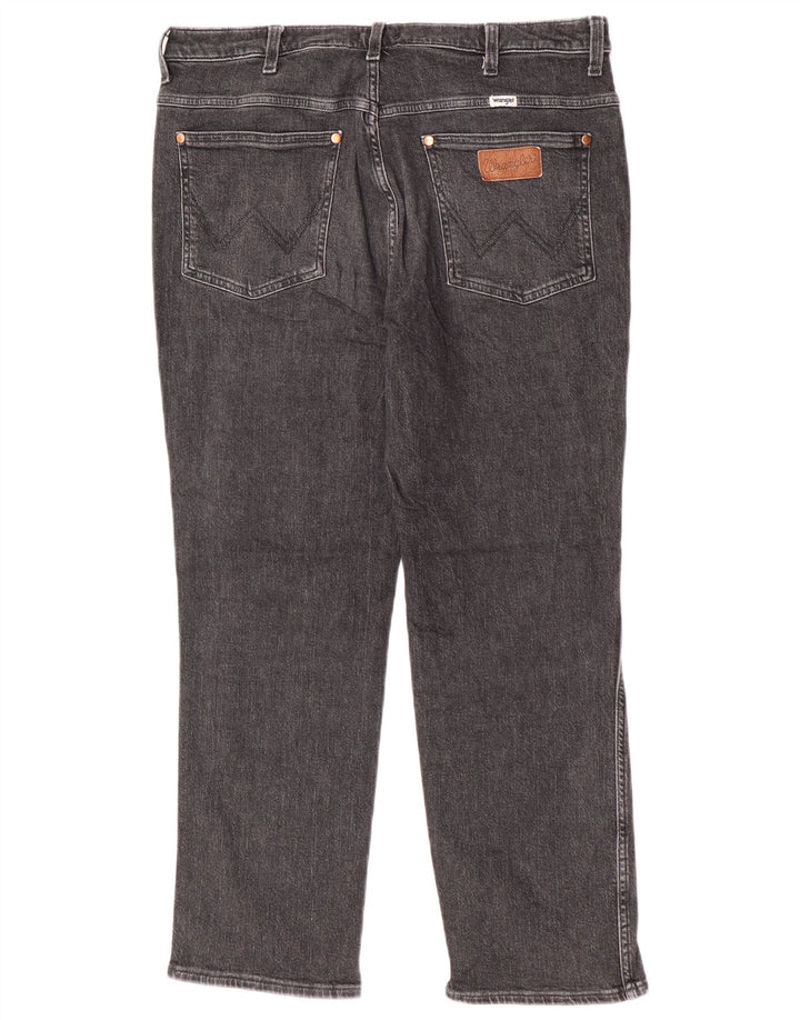 Wrangler Herren Wild West Straight Jeans W33 L28 Graue Baumwolle