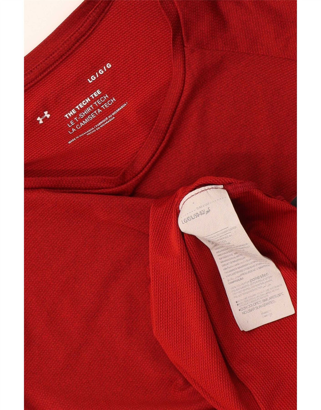 Under Armour Herren T-Shirt Top Large Rot Polyester