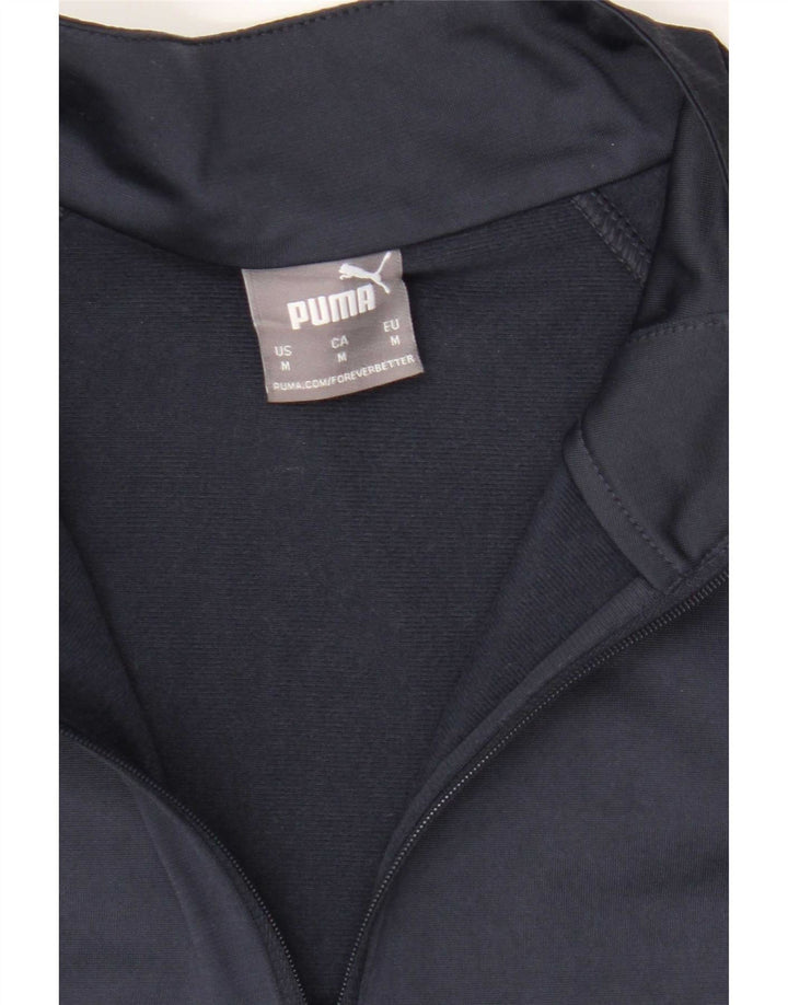 Puma Herren-Trainingsanzug-Oberteil mit Reißverschluss am Hals, mittelgroß, Marineblau, Farbblock