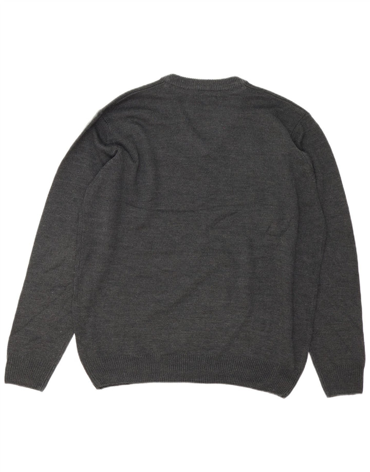 James Pringle Herren-Pullover mit V-Ausschnitt, XL, graues Acryl