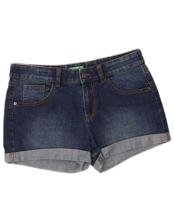 Benetton Mädchen-Jeansshorts, 15–16 Jahre, 3XL W30, Blau