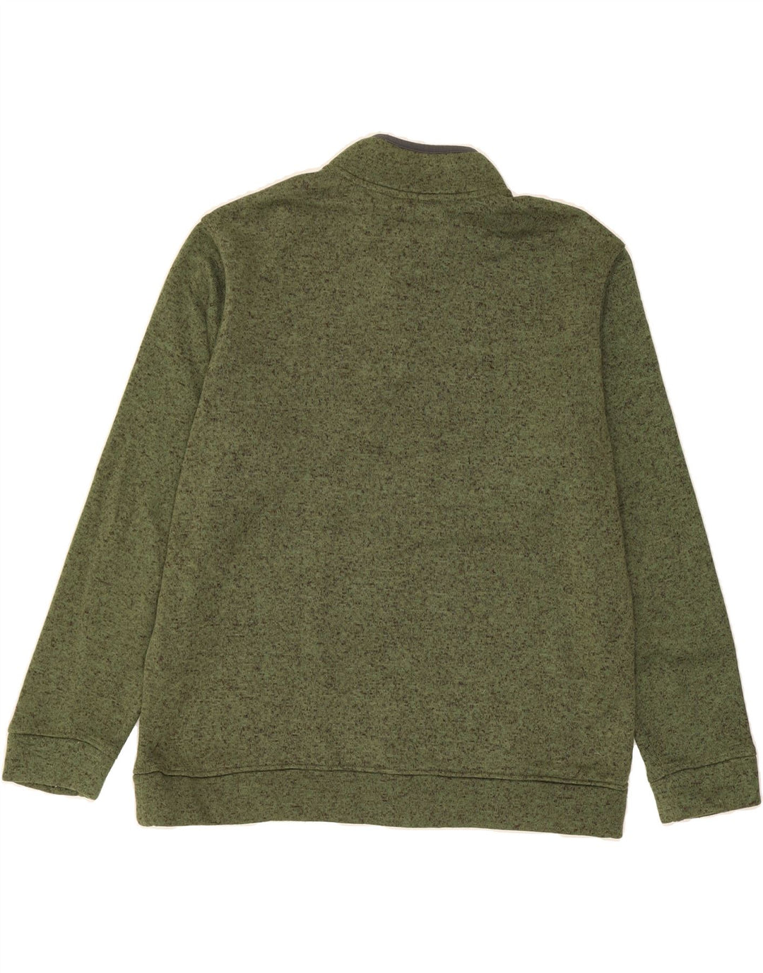 EDDIE BAUER Mens Button Neck Sweatshirt Jumper XL Green Flecked Vintage Eddie Bauer and Second-Hand Eddie Bauer from Messina Hembry 