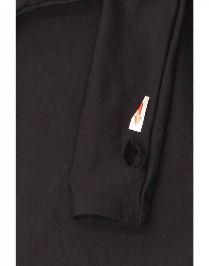 Under Armour Damen Cold Gear Top Langarm UK 8 Small Schwarzes Nylon