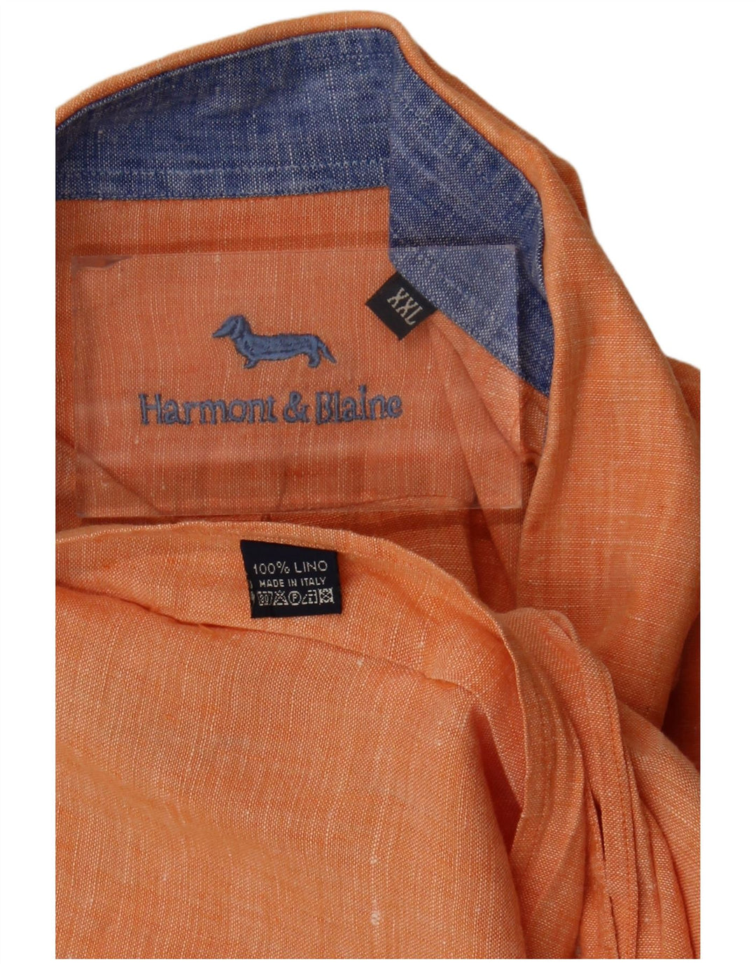 Harmont & Blaine Herrenhemd 2XL Orange Leinen