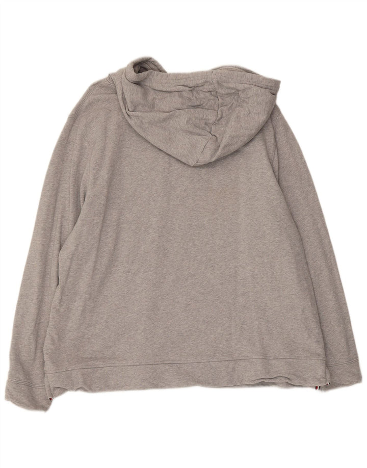 Tommy Hilfiger Herren-Kapuzenpullover mit Grafik, 2XL, graue Baumwolle