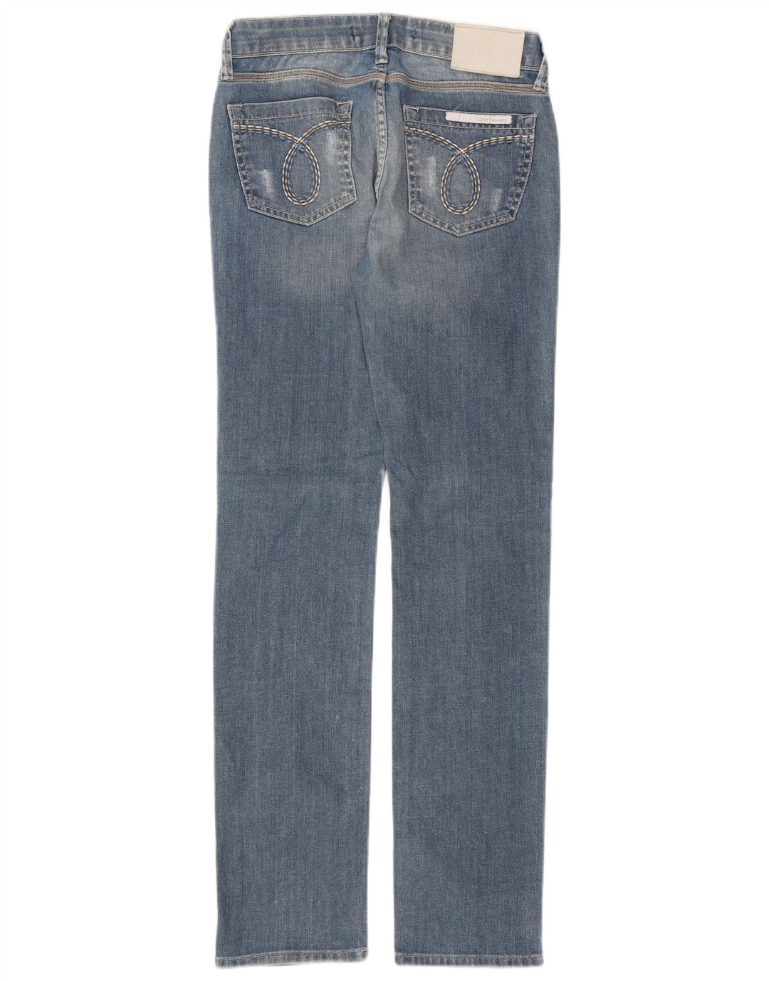 Calvin Klein Damen Straight Jeans W26 L31 Blaue Baumwolle