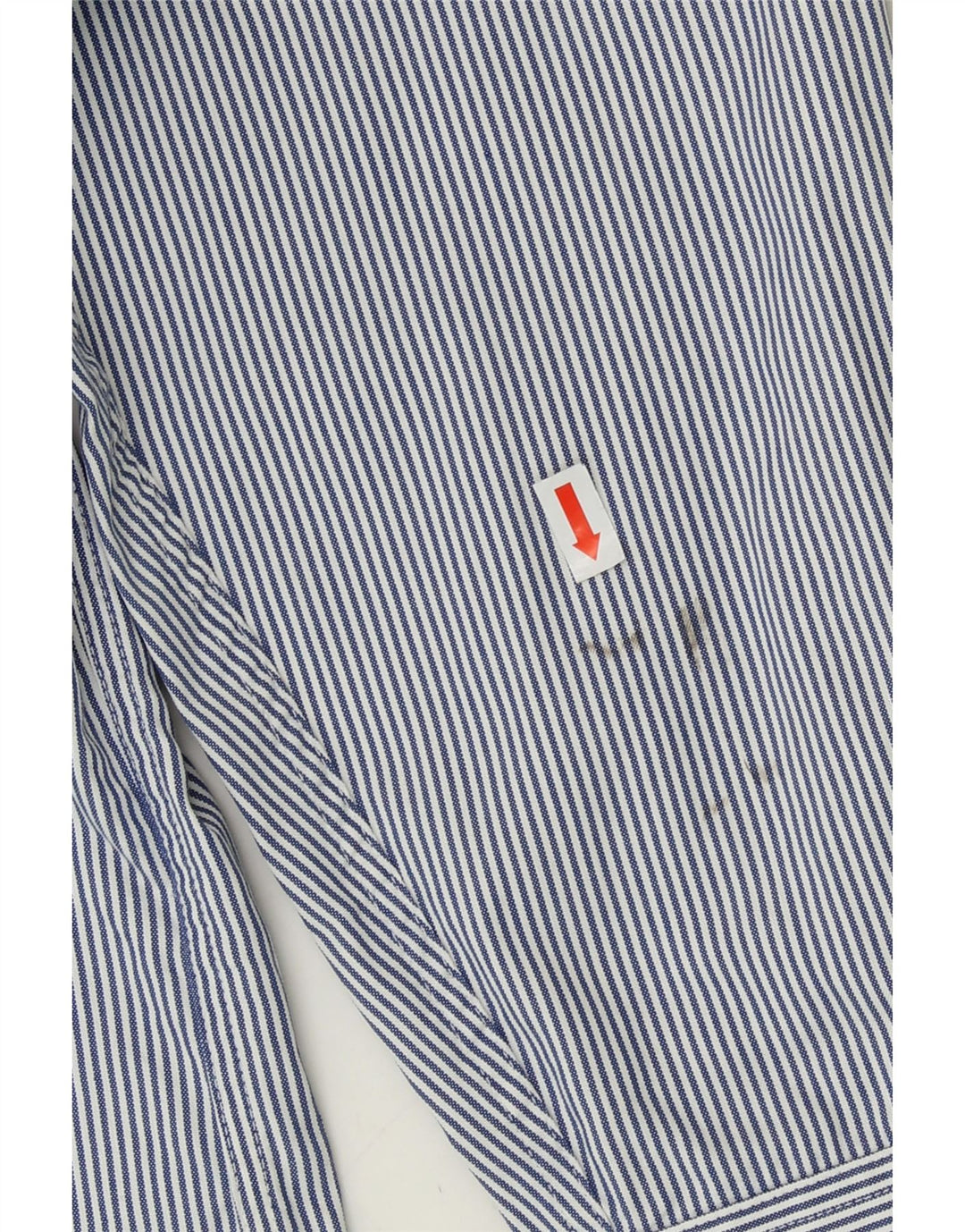 IZOD Mens Shirt Size 16 Large Blue Striped Cotton Vintage Izod and Second-Hand Izod from Messina Hembry 