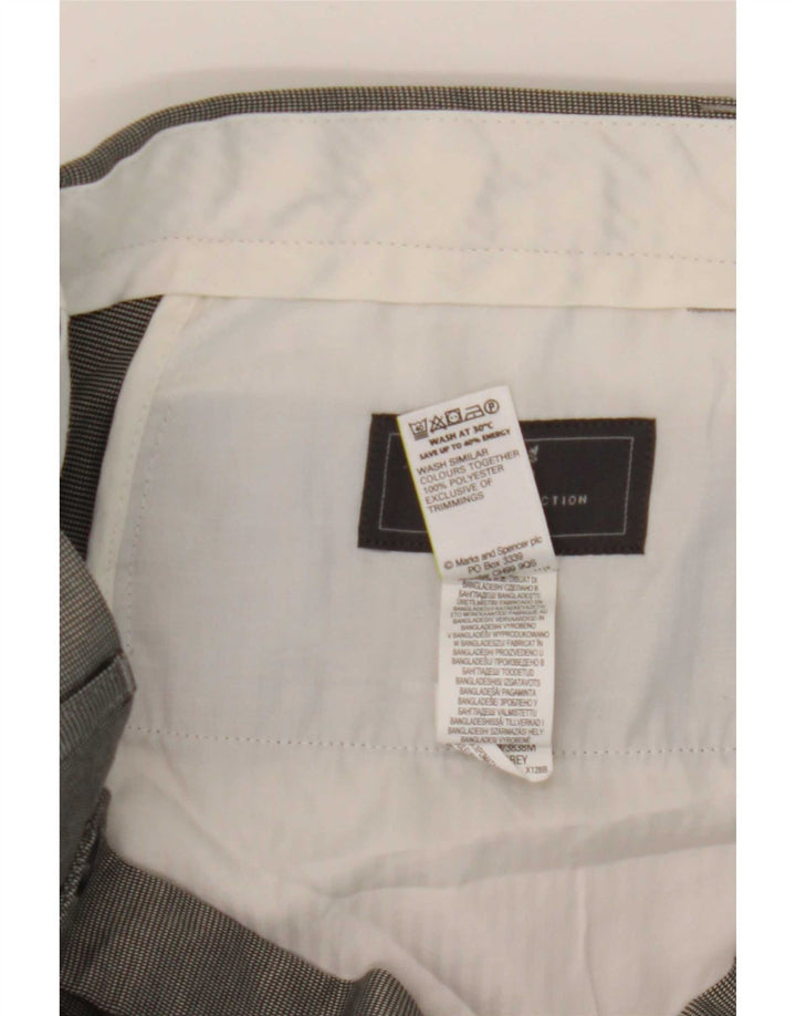 Marks & Spencer Herren-Anzughose in normaler Passform, W36 L31, grau, Polyester