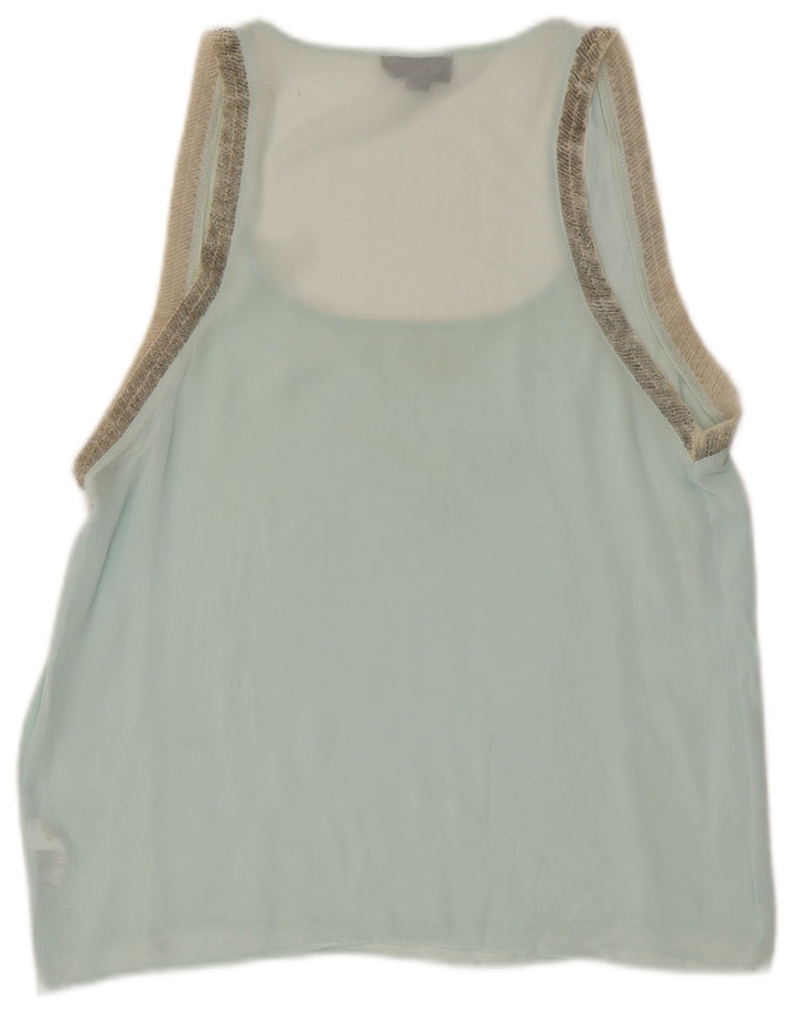 Topshop Damen-Bluse, ärmellos, Gr. 40, Größe S, Blau, Polyester