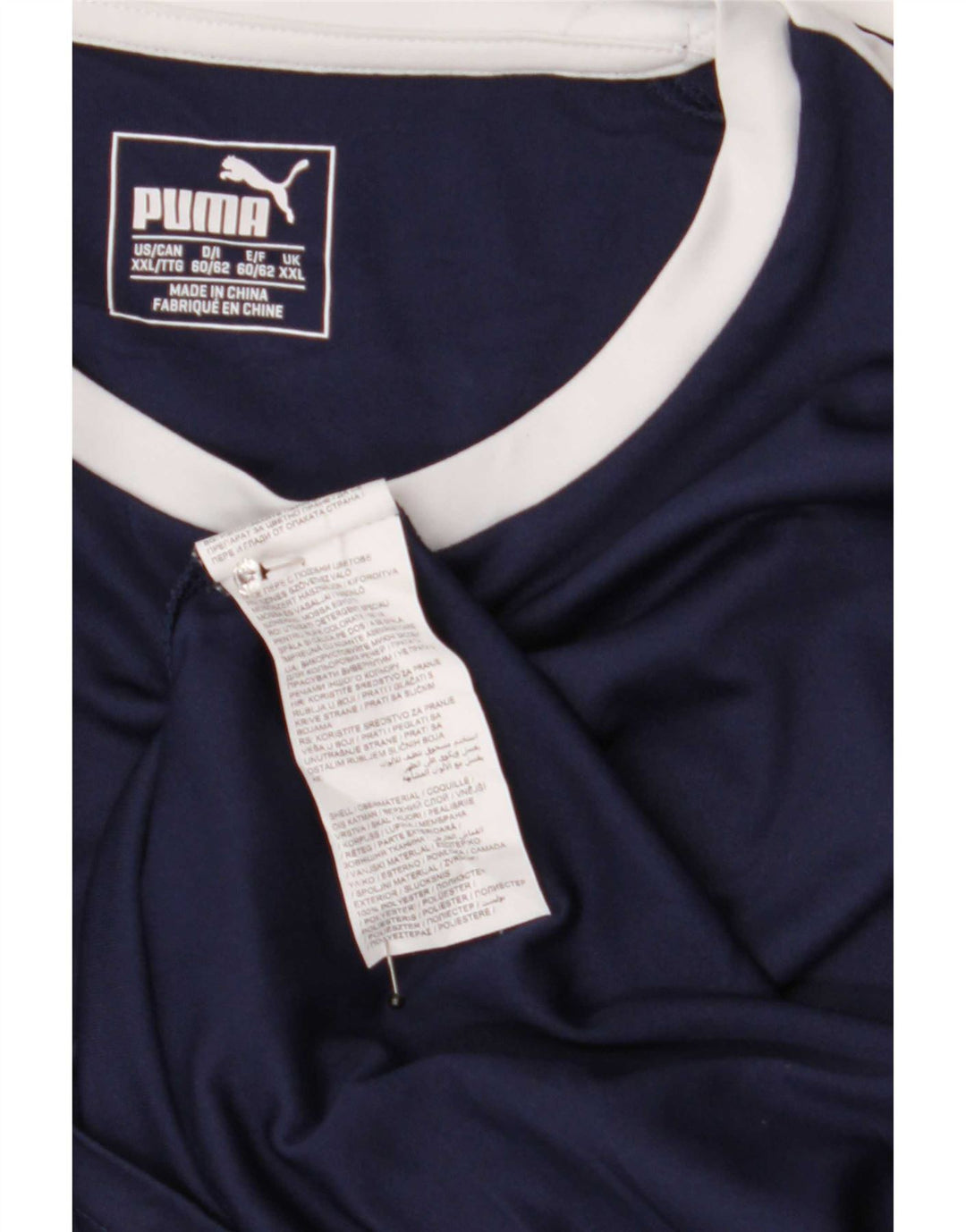 Puma Herren Top Langarm 2XL Marineblau Colourblock Polyester
